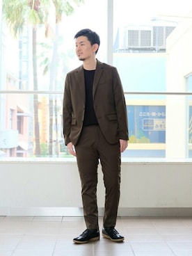 「417 EDIFICE（フォーワンセブンエディフィス）のアイテム（スニーカー）」を使った、SUZU-さん（メンズ・176cm）の春コーディネート