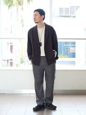 「リラックススタイル」｜「アイテム（ジャケット/アウター）」を使った、SUZU-さん（メンズ・176cm）の夏コーディネート