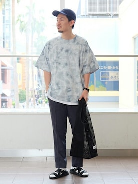「417 EDIFICE（フォーワンセブンエディフィス）のアイテム（キャップ）」を使った、SUZU-さん（メンズ・176cm）の夏コーディネート