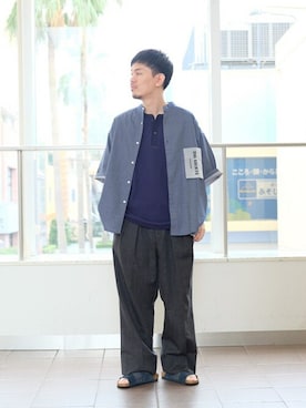 「ワッフル」｜SUZU-さん（メンズ・176cm）の夏コーディネート