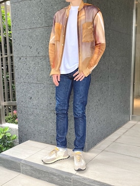 「シースルー」｜「アイテム（その他アウター）」を使った、nobutoYAさん（メンズ・172cm）の春コーディネート