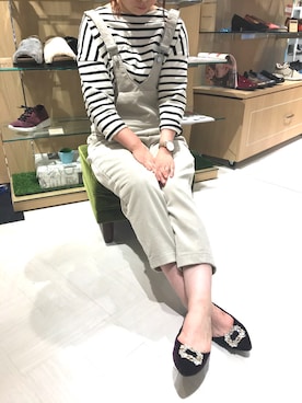 「ZARA（ザラ）のアイテム（オールインワン・サロペット）」を使った、enchanted 博多マルイさん（レディース・164cm）の秋コーディネート