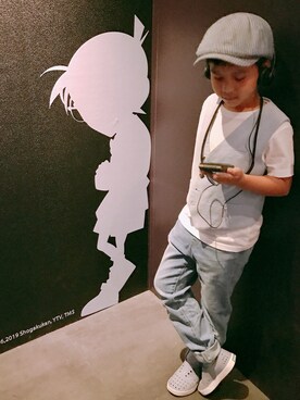 「アイテム（ベスト、シルバー系）」を使った、Kunga Palbarさん（キッズ・124cm）の夏コーディネート