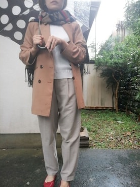 「GLOBAL WORK（グローバルワーク）のアイテム（長傘）」を使った、♢ YUKIKO*♢さん（レディース・157cm）の秋コーディネート