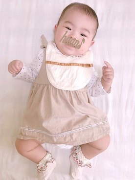 「sense of wonder（センスオブワンダー）のアイテム（レッグウェア）」を使った、hanhan☆さん（キッズ・70cm）の秋コーディネート