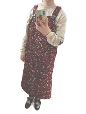 「merry jenny（メリージェニー）のアイテム（ジャンパースカート）」を使った、Maachaさん（レディース・162cm）の春コーディネート