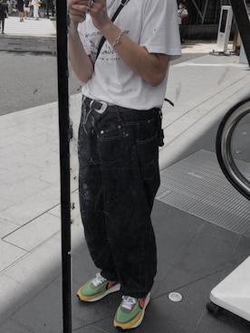 「MARTINE ROSE（マーティンローズ）のアイテム（トップス）」を使った、naoさん（メンズ・172cm）の夏コーディネート