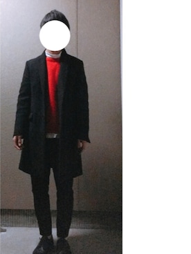 「JOURNAL STANDARD relume（ジャーナルスタンダード　レリューム）のアイテム（チェスターコート）」を使った、MaSaさん（メンズ・170cm）の冬コーディネート