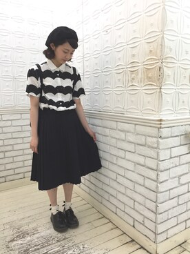 「グラニフ」｜「アイテム（シャツワンピース）」を使った、くまさんさん（レディース・153cm）の夏コーディネート