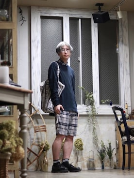 「koe×THOM BROWNE（コエトムブラウン）のアイテム」を使った、「さぜ」さん（メンズ・168cm）の春コーディネート