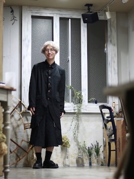 「Paraboot」｜「アイテム（ノーカラージャケット）」を使った、「さぜ」さん（メンズ・168cm）の春コーディネート