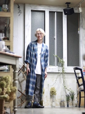 「M.C. ESCHER（エムシーエッシャー）のアイテム」を使った、「さぜ」さん（メンズ・168cm）の春コーディネート