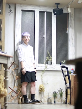 「Scye（サイ）のアイテム（シャツ/ブラウス）」を使った、「さぜ」さん（メンズ・168cm）の夏コーディネート