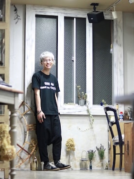 「COMME des GARCONS（コムデギャルソン）のアイテム（トップス）」を使った、「さぜ」さん（メンズ・168cm）の夏コーディネート