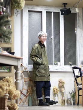 「Paraboot」｜「アイテム（ミリタリージャケット）」を使った、「さぜ」さん（メンズ・168cm）の秋コーディネート