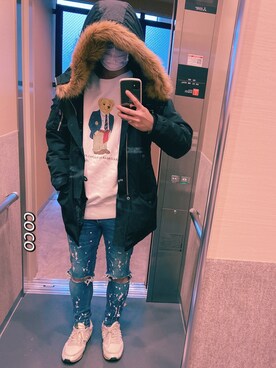 「URBAN RESEARCH（アーバンリサーチ）のアイテム（モッズコート）」を使った、cocoさん（メンズ・170cm）の冬コーディネート