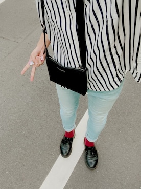 「FRED PERRY（フレッドペリー）のアイテム（ソックス/靴下）」を使った、cocoさん（メンズ・170cm）の夏コーディネート
