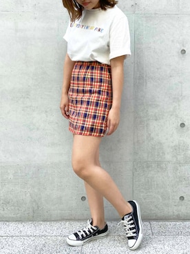 「Candy Beans（キャンディビーンズ）のアイテム」を使った、Candy Beansさん（レディース・153cm）の夏コーディネート