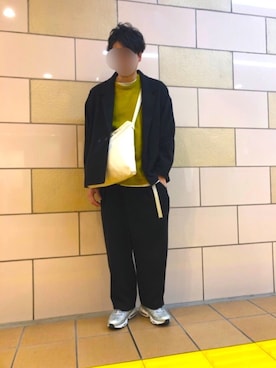 「マスタード」｜「アイテム（ピーコート）」を使った、happy5lucky-22さん（メンズ・180cm）の冬コーディネート