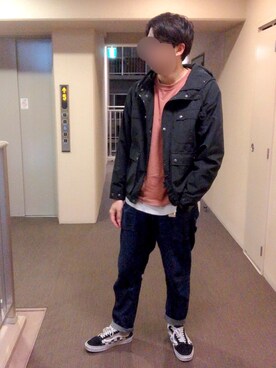 「雨」｜「アイテム（マウンテンパーカー）」を使った、happy5lucky-22さん（メンズ・180cm）の冬コーディネート