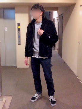 「Champion（チャンピオン）のアイテム（その他アウター）」を使った、happy5lucky-22さん（メンズ・180cm）の冬コーディネート