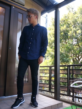 「シップス」｜「アイテム（アナログ腕時計）」を使った、りょうりょうさん（メンズ・175cm）の春コーディネート