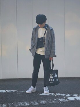 「neos（ネオス）のアイテム（カバーオール）」を使った、たいらさん（メンズ・166cm）の秋コーディネート