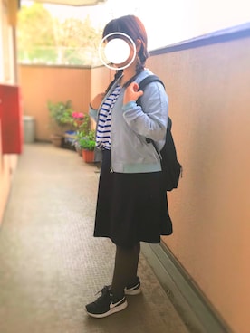 「HVC（エイチブイシー）のアイテム（ジャケット/アウター）」を使った、ユイさん（レディース・157cm）の春コーディネート