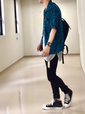 「mercibeaucoup,（メルシーボークー）のアイテム（腕時計）」を使った、tomさん（メンズ・178cm）の夏コーディネート
