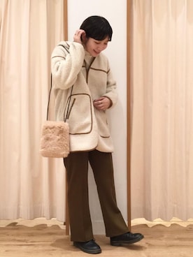 「coen（コーエン）のアイテム（ブルゾン）」を使った、coen まつもとさん（レディース・163cm）の秋コーディネート