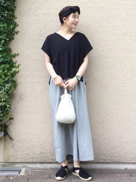 「ベーシックカラー」｜coen まつもとさん（レディース・163cm）の夏コーディネート