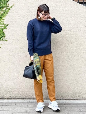 「あったかパンツ」｜coen まつもとさん（レディース・163cm）の秋コーディネート