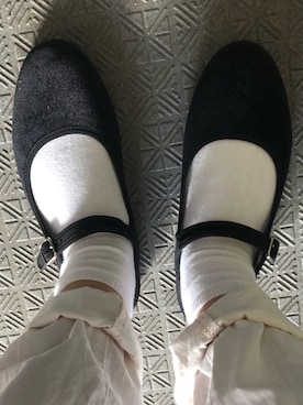 「SVEC（シュベック）のカンフーシューズ kung fu Shoes / ストラップパンプス（バレエシューズ）」を使った、Kinariさん（レディース・163cm）の冬コーディネート