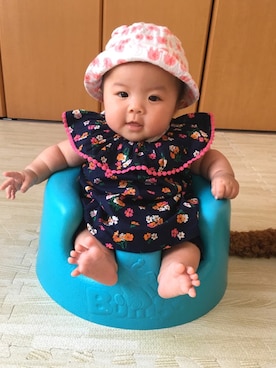 「生後4ヶ月」｜「アイテム（その他）」を使った、 Rinkaさん（キッズ・70cm）の春コーディネート