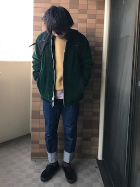 「MIGHTY-MAC（マイティーマック）のアイテム（ジャケット/アウター）」を使った、suzuki takeyukiさん（メンズ・173cm）の冬コーディネート