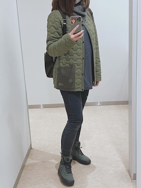 「northface」｜「アイテム（ダウンジャケット/コート）」を使った、fin*さん（レディース・164cm）の冬コーディネート