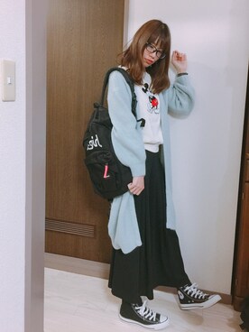 たむきちさん（レディース・159cm）の冬コーディネート
