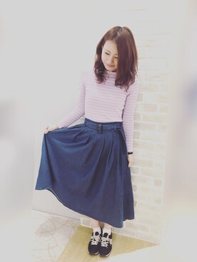 「ラベンダー」｜yuiさん（レディース・161cm）の春コーディネート