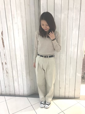 「ワッフル」｜yuiさん（レディース・161cm）の春コーディネート