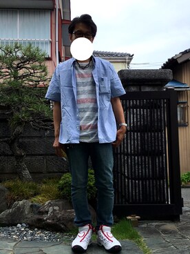 「KENT（ケント）のアイテム」を使った、Hidenori Hosokawaさん（メンズ・166cm）の夏コーディネート