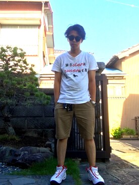 「BACK NUMBER（バックナンバー）のアイテム（チノパンツ）」を使った、Hidenori Hosokawaさん（メンズ・166cm）の夏コーディネート