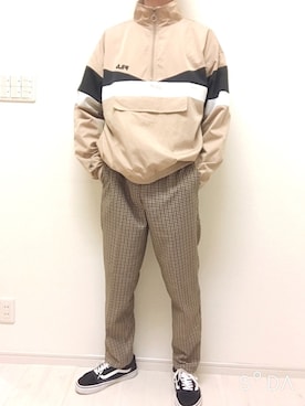 「SENSE OF PLACE by URBAN RESEARCH（センスオブプレイスバイアーバンリサーチ）のアイテム（ナイロンジャケット）」を使った、ROTOさん（メンズ・182cm）の春コーディネート