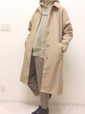 「KANGOL」｜「アイテム（その他アウター）」を使った、ROTOさん（メンズ・182cm）の春コーディネート
