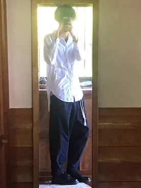 「Dr. Martens（ドクターマーチン）のDr.Martens (ドクターマーチン)/1461 3EYE GIBSON SHOES（その他シューズ）」を使った、優さん（メンズ・173cm）の春コーディネート