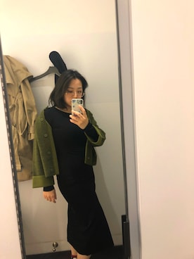 「アイテム（ブルゾン）」を使った、韩喜宝さん（レディース・158cm・30代）の冬コーディネート