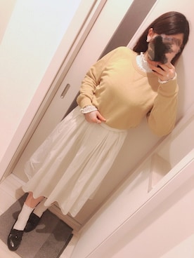 「平成最後のWEARISTAセンバツ」｜「アイテム（スウェット）」を使った、はる🐰さん（レディース・165cm）の春コーディネート