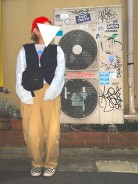 「ラコステ」｜「アイテム（その他アウター）」を使った、AKIRAさん（レディース・153cm）の秋コーディネート