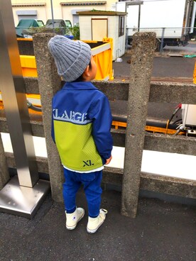 「XLARGE（エクストララージ）のアイテム（ジャケット/アウター）」を使った、Tomtomさん（キッズ・100cm）の冬コーディネート