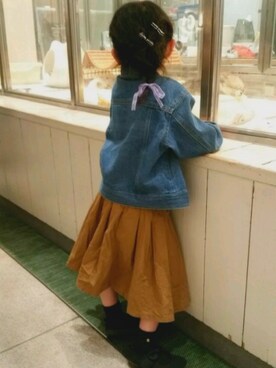 「アイテム（スカート）」を使った、kinakoさん（キッズ・100cm）の春コーディネート