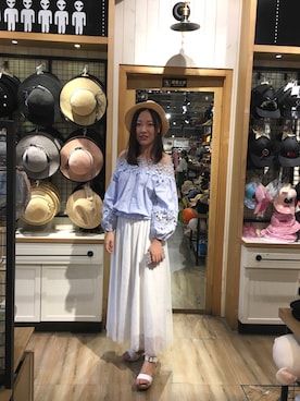「GRL（グレイル）のアイテム（トップス、ブルー系）」を使った、西恩下次再见_SYさん（レディース）の春コーディネート
